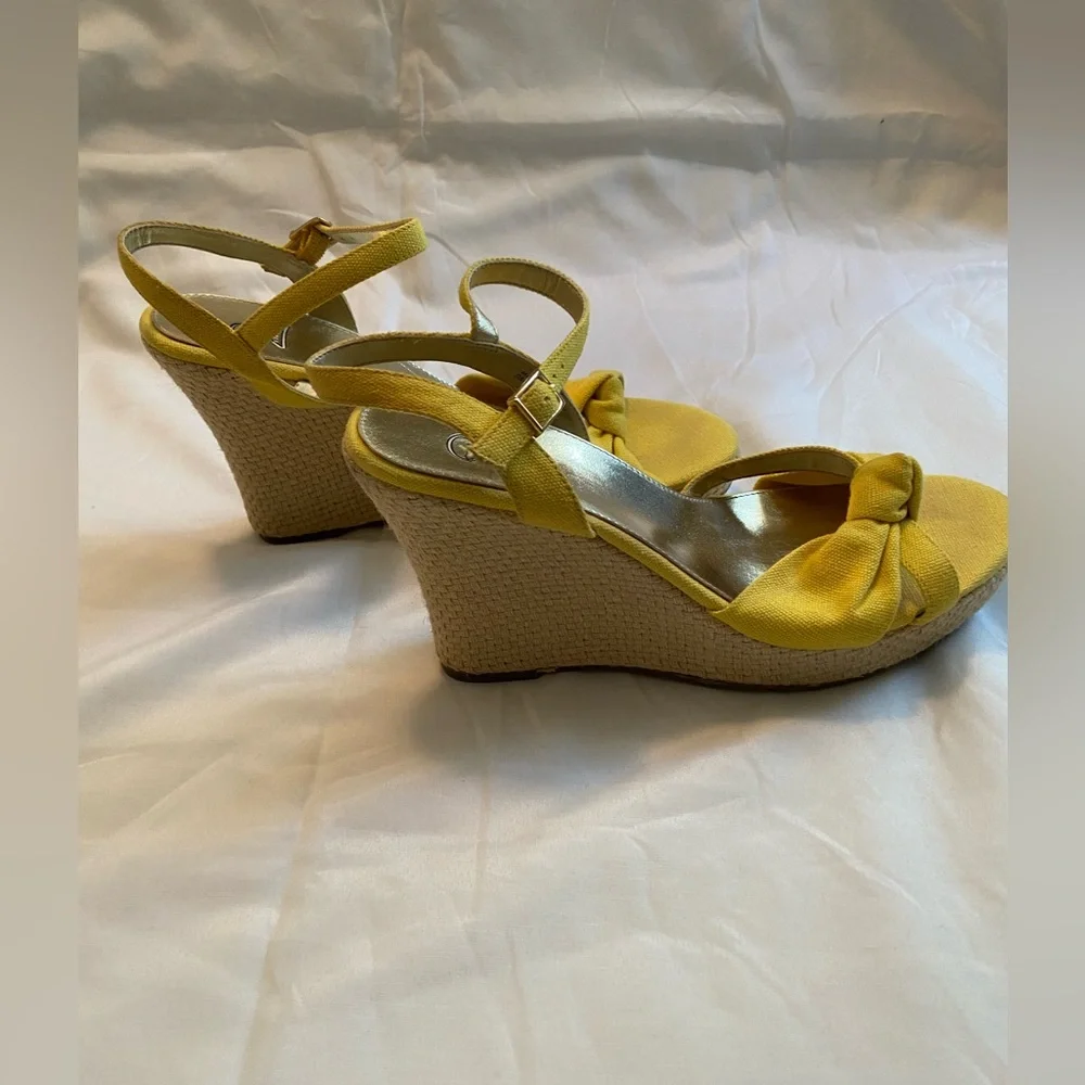 MIA2 Canvas Espadrille Wedge Sandals Sz 9 - Picture 4 of 6